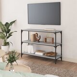 Ormarić za knjige boja hrasta 100x33x70,5 cm od drva i čelika | shoptok.hr