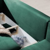 ELTAP Zelena žametna raztegljiva/s prostorom za shranjevanje kotna sedežna garnitura (desni kot/z ležalnikom) Dalia – | Shoptok.si