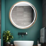 Tutumi Stensko ogledalo LED 50cm MMJ BRUSH COPPER Slike