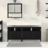  Set namještaja za kupaonicu Zidne 3 pcs Crna Konstruirano drvo | shoptok.hr