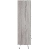 vidaXL Visoka omara siva sonoma 69,5x31x115 inženirski les | Shoptok.si