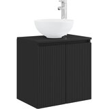 vidaXL Umivalnik s pritrditev na steno Črna 49,5 x 35 x 63 cm, (5000245518) | Shoptok.si
