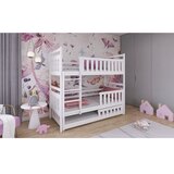 Molarem Home Drveni dječji krevet na kat Oliwia s tri kreveta - bijeli - 160x80 cm - Bez madraca | shoptok.hr