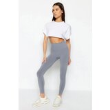 Jerf Vella - Gray High Waist Consolidating Leggings | ePonuda.com