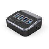 Orico USB-C hub s 4 vhodi, 4x USB-A 3.2 Gen1, 5Gbps, črn, M3U3-4A-05 | Shoptok.si