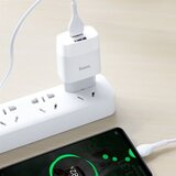 Hoco hišni polnilec C73 2,4A 2x USB vtič s polnilnim kablom Type C | Shoptok.si