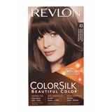 Revlon Colorsilk Beautiful Color odtenek 43 Medium Golden Brown darilni set barva za lase Colorsilk Beautiful Color 59,1 ml + razvijalec barve 59,1 ml + balzam 11,8 ml + aplikator 1 ks + rokavice Cene
