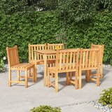  Jedilna garnitura 7-delna trdna tikovina | Shoptok.si