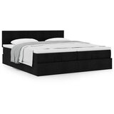vidaXL Otomanski okvir kreveta s madracima crni 200x200cm od tkanine Cijene