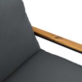  Klupa s jastukom Siva i tamno siva 115 x 65 x 72 cm Ratan | shoptok.hr