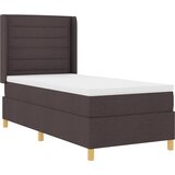 vidaXL Box Spring postelja z vzmetnico Temno rjava 90x200 cm Tkanina, (22050770) | Shoptok.si