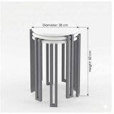 Hanah home Set 3 stočića Palma White Anthracite | Eponuda.com