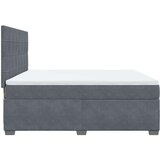 vidaXL Box spring postelja z vzmetnico temno siva 180x200 cm žamet | Shoptok.si