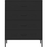 vidaXL Predalnik črna 80x35x101,5 cm jeklo | Shoptok.si
