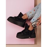 DStreet Sneakersy damskie na wysokiej platformie UPSOLE czarne | Shoptok.si