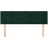  Uzglavlje s ušima tamnozeleno 147x16x78/88 cm baršunasto | Eponuda.com