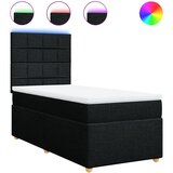  Box spring krevet s madracem crni 80 x 200 cm od tkanine | shoptok.hr