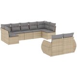  9-dijelni set vrtnih sofa s jastucima bež od poliratana | shoptok.hr