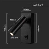  LED zidna spot svetiljka LED/2W/230V 4000K crna | Eponuda.com