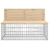  Vrtna klupa s gabionskim dizajnom 287x71x65,5 cm od borovine | shoptok.hr