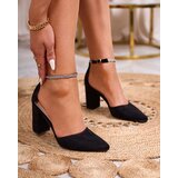 Resti Black women's pumps with zircons Britica | Shoptok.si