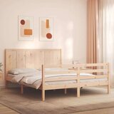  Posteljni okvir z vzglavjem trden les | Shoptok.si