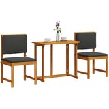  3-delni vrtni jedilni set iz trdnega akacijevega lesa | Shoptok.si