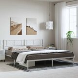  Metalni okvir za krevet s uzglavljem bijeli 183x213 cm | shoptok.hr