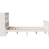 vidaXL Knjižna postelja brez vzmetnice bela 160x200 cm trdna borovina | Shoptok.si