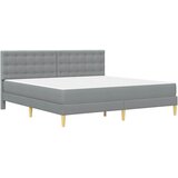  Okvir kreveta s madracem Svijetlo siva 200 x 200 cm tkanina | shoptok.hr