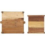  2-delni set pladnjev iz obnovljenega trdnega lesa | Shoptok.si