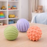  Set senzornih loptica za bebe pastelne boje 3 kom 6 cm | shoptok.hr