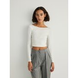 Reserved - Strukirani top - bijela | shoptok.hr