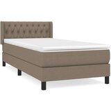  Krevet s oprugama i madracem smeđesivi 90x200 cm od tkanine | shoptok.hr