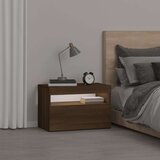  Nočna omarica z LED lučkami rjavi hrast 60x35x40 cm, (20734933) | Shoptok.si