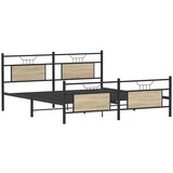 vidaXL Okvir kreveta bez madraca boja hrasta sonome 140x200 cm drveni | shoptok.hr