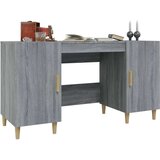  Pisalna miza siva sonoma 140x50x75 cm inženirski les, (20640464) | Shoptok.si