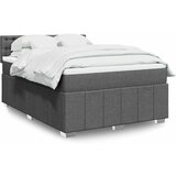 Maison Chic Box spring posteljni - Vzmetna postelja z vzmetnico temno siv 140x190 cm blago SL24089, (21891134) | Shoptok.si