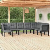 The Living Store Vrtna garnitura 8-delna črna in siva poli ratan - Vrtna Sedežna Garnitura, (21466460) | Shoptok.si