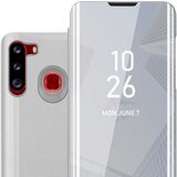 Cadorabo Ohišje, združljiv s Samsungom v Agate Silver - Clear View Zrcalo Zaščitni pokrov s funkcijo stojala 360 stopinj zaščita, (20569278) Cene