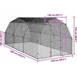  Kavez za kokoši 2,5x6x2,25 m pocinčani čelik | shoptok.hr