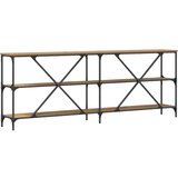  Konsolna Miza Artisanski Oreh 200x30x75 cm Sestavljena Iz Lesa in Jekla | Shoptok.si