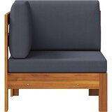  Kutna sofa s tamnosivim jastucima masivno bagremovo drvo | shoptok.hr