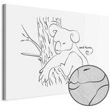  Slika - Quiet Charm of Nature (1-part) - Sleeping Koala in Black and White 60x40 Premium Print | shoptok.hr