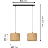  Visilica na sajli ALBA 2xE27/15W/230V braon/crna | Eponuda.com