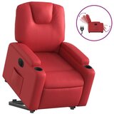  Električni naslonjač na podizanje umjetna koža crveni | shoptok.hr