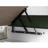 Bobochic Paris Tamno zeleni tapecirani bračni krevet s prostorom za odlaganje s podnicom 160x200 cm Garance – | shoptok.hr