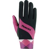 Roeckl Jahalne rokavice Martingale - Black/Posh Pink - 8.5 | Shoptok.si