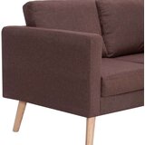 vidaXL Kavč dvosed iz blaga rjave barve | Shoptok.si