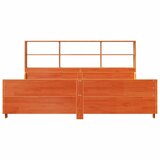 Krevet s regalom za knjige bez madraca 200x200 cm masivno drvo | Eponuda.ba